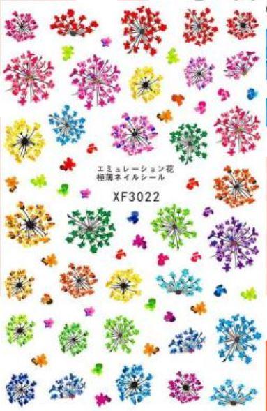 ETERNAL FLOWER NAIL STICKERS - XF3022