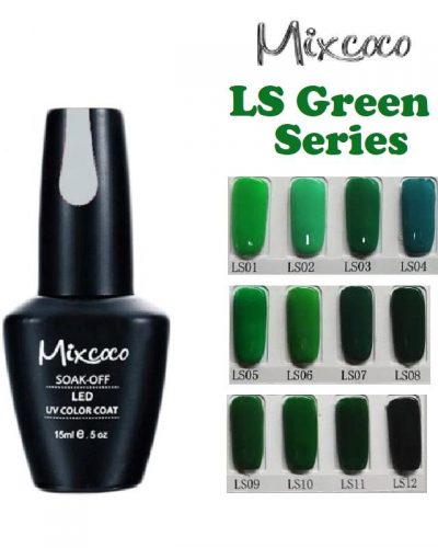 MIXCOCO GEL NAIL POLISH LS GREEN - IMAGE 1