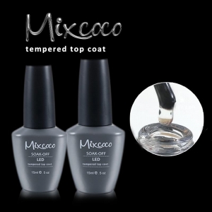 MIXCOCO SOAK-OFF UV NO WIPE TEMPERED TOP COAT - IMAGE 1