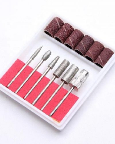 NAIL DRILL BIT SET WITH SANDING BANDS - IMAGE 1