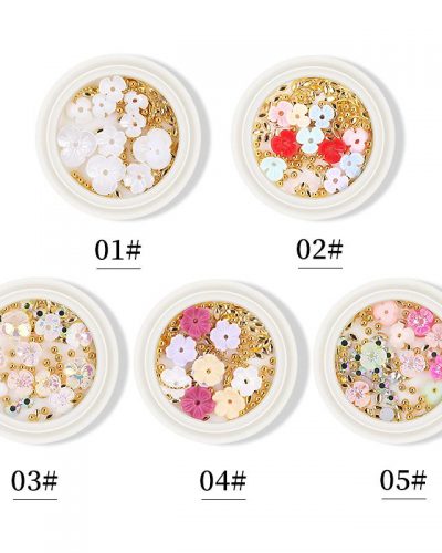 NAIL SHELL FLOWER NAIL DECORATION - IMAGE 2