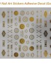 3D NAIL ART STICKERS ADHESIVE DECAL - GOLD 4