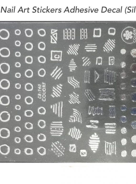 3D NAIL ART STICKERS ADHESIVE DECAL - SILVER 6