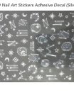 3D NAIL ART STICKERS ADHESIVE DECAL - SILVER 8