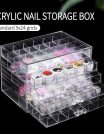 ACRYLIC NAIL STORAGE BOX - IMAGE 1