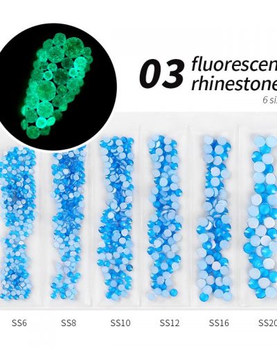 LUMINOUS RHINESTONES MULTI-FACETED FLATBACK - 03 SET