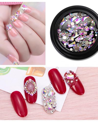 NAIL ART GLASS DIAMOND RHINESTONES FLAT BACK - IMAGE 1