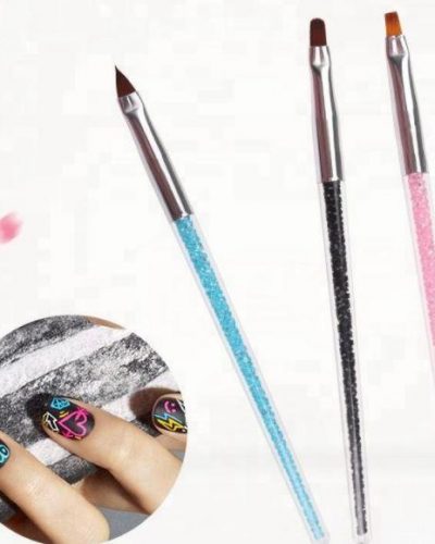 NAIL ART PAINTING BRUSH WITH RHINESTONE HANDLE - IMAGE 2