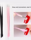 STAINLESS STEEL POINTED TWEEZERS WITH SILICONE END - IMAGE 3