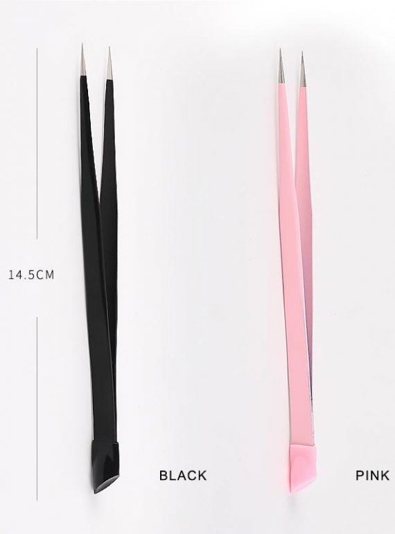 STAINLESS STEEL POINTED TWEEZERS WITH SILICONE END - IMAGE 8