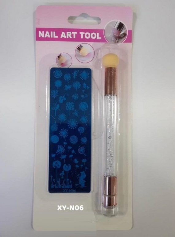 STAMPING PLATE WITH BLOOMING STAMPING BRUSH -XY-N06