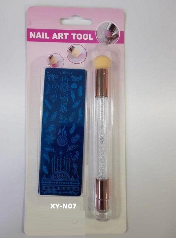 STAMPING PLATE WITH BLOOMING STAMPING BRUSH -XY-N07