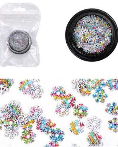 WINTER NAIL ART SEQUINS - 1 COLOR FLAKES