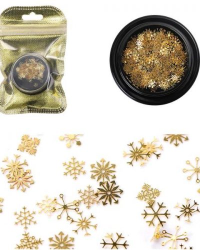 WINTER NAIL ART SEQUINS - 2 GOLD