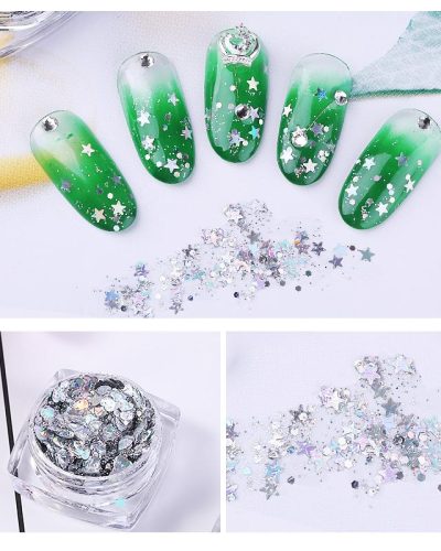 FAIRY EYES NAIL SEQUIN GEL SILVER - IMAGE 4