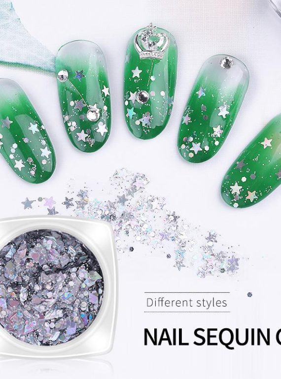 FAIRY EYES NAIL SEQUIN GEL SILVER - IMAGE 5