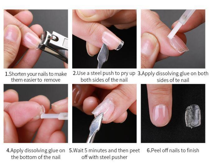 FULL COVER LONG POINTED NAIL TIPS CLEAR - IMAGE 6