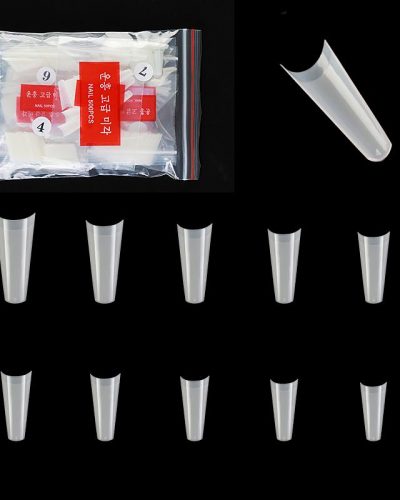 HALF COVER FRENCH CURVE NAIL TIPS NATURAL - IMAGE 4