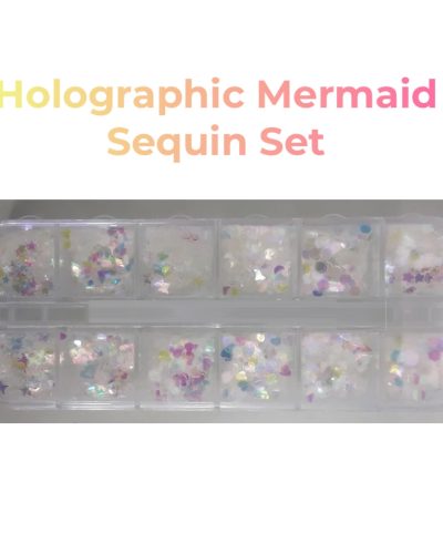 HOLOGRAPHIC MERMAID NAIL SEQUINS