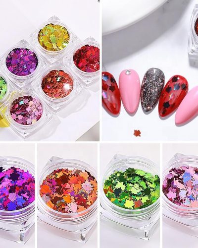 MAPLE LEAF SHAPED B NAIL SEQUINS - IMAGE 4
