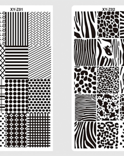 NAIL ART STAMPING PLATES XY-Z01-XY-Z02